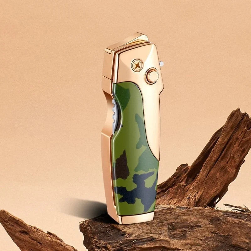 Folding Tactical Knife with Integrated Lighter