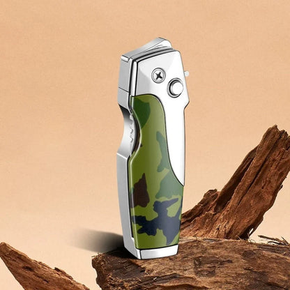 Folding Tactical Knife with Integrated Lighter
