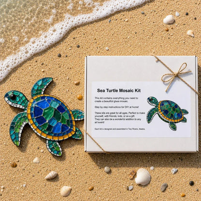 Beginner Octopus Mosaic Kit with Glass Pieces and Step-by-Step Guide