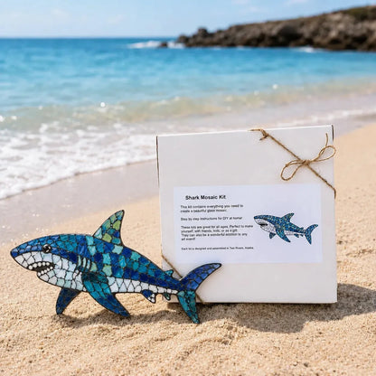 Beginner Octopus Mosaic Kit with Glass Pieces and Step-by-Step Guide