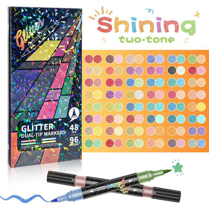 Purpose-Built Glitter Effect Brush Markers: Create Sparkling Art