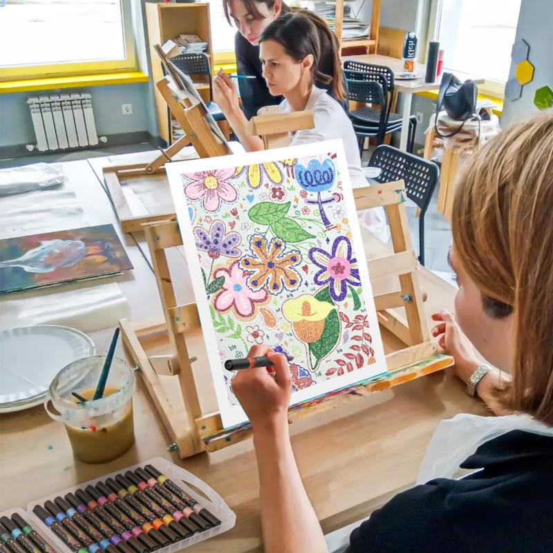 Purpose-Built Glitter Effect Brush Markers: Create Sparkling Art