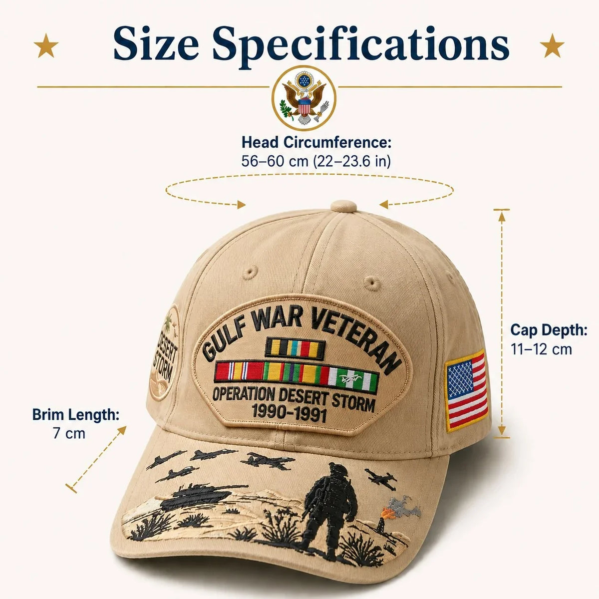 Distinctive Gulf War Veteran Tribute Cap for Everyday Wear