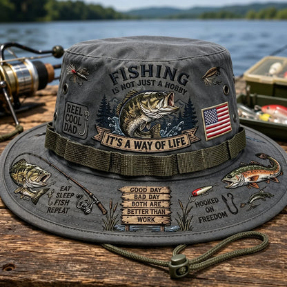 Distinctive Fishing Is a Way of Life Boonie Hat for Everyday Wear