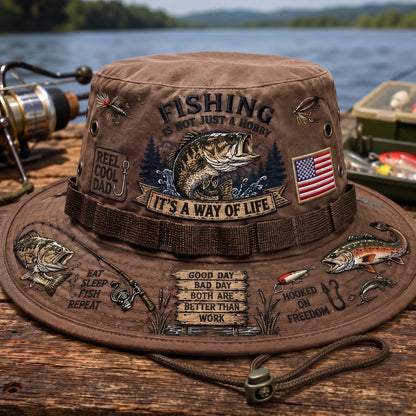 Distinctive Fishing Is a Way of Life Boonie Hat for Everyday Wear