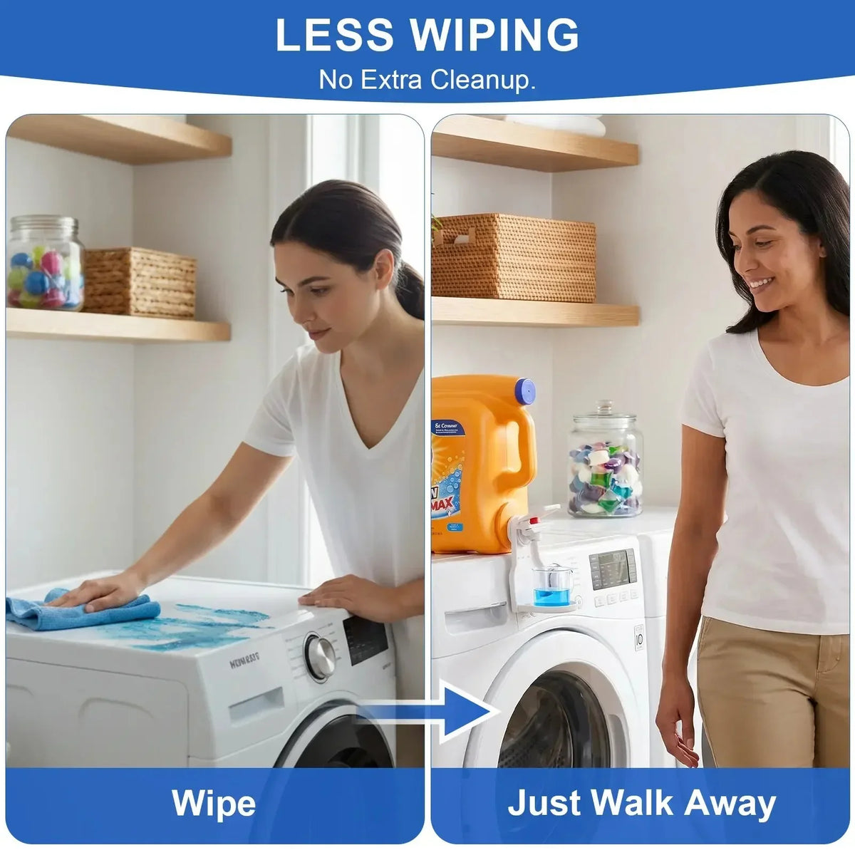 Space-Saving Laundry Detergent Dispenser Cup Holder for Tidy Storage
