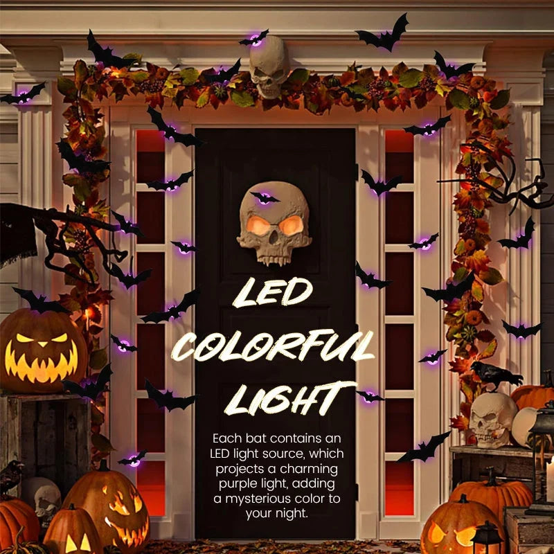 Purpose-Built LED Flying Bat Decorations – Glowing 3D Bat Wall Decor