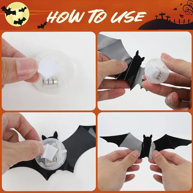 Purpose-Built LED Flying Bat Decorations – Glowing 3D Bat Wall Decor