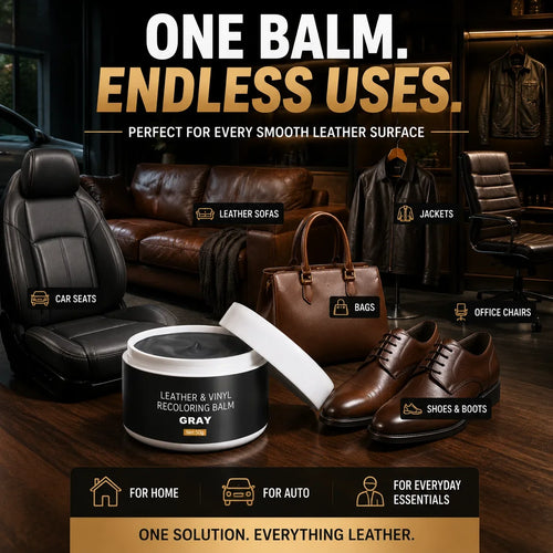 Hands-On Leather & Vinyl Recoloring Balm Kit – Restore Faded Seats