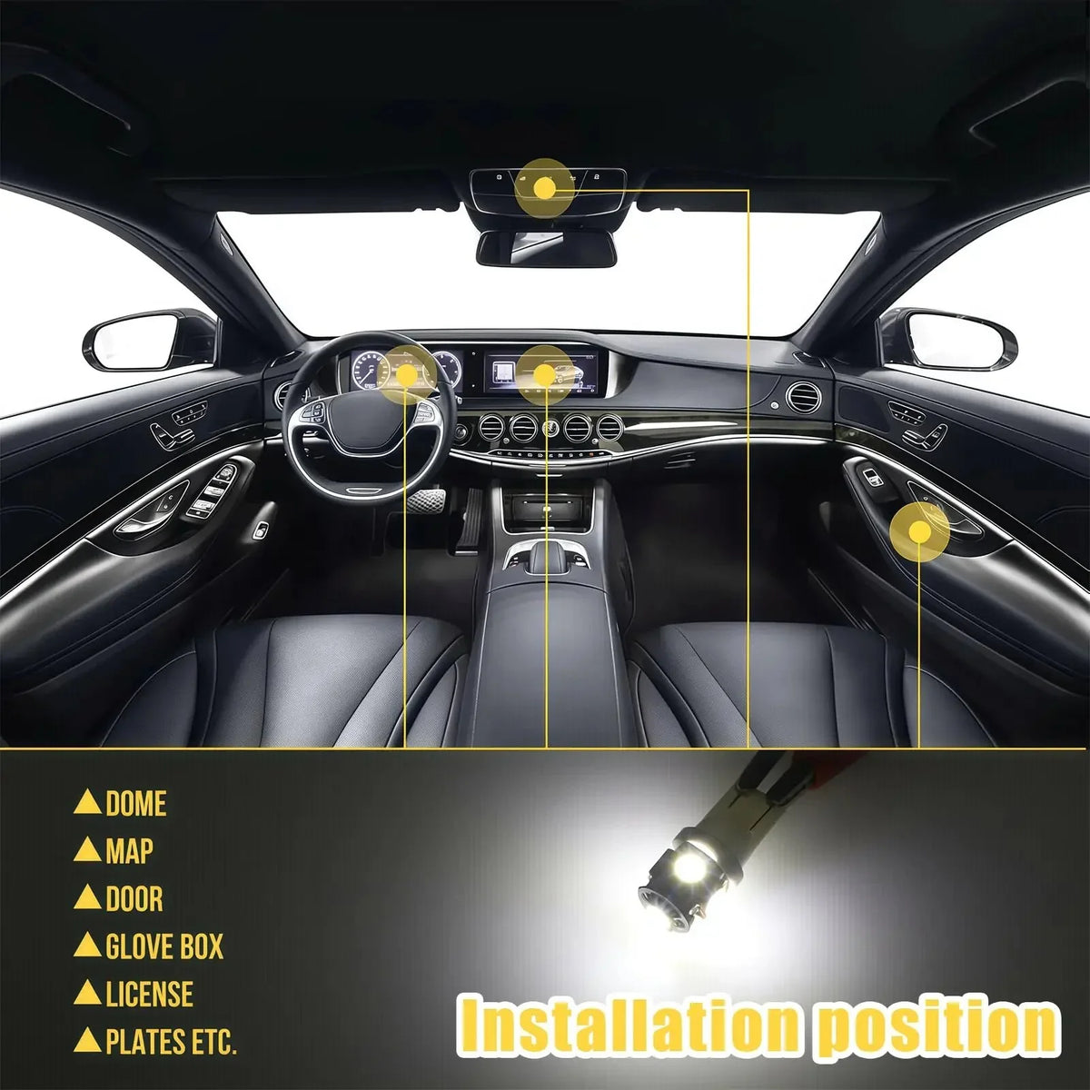 Vehicle-Ready 70& 42 Pcs Interior Car Light Kit for Garage Use