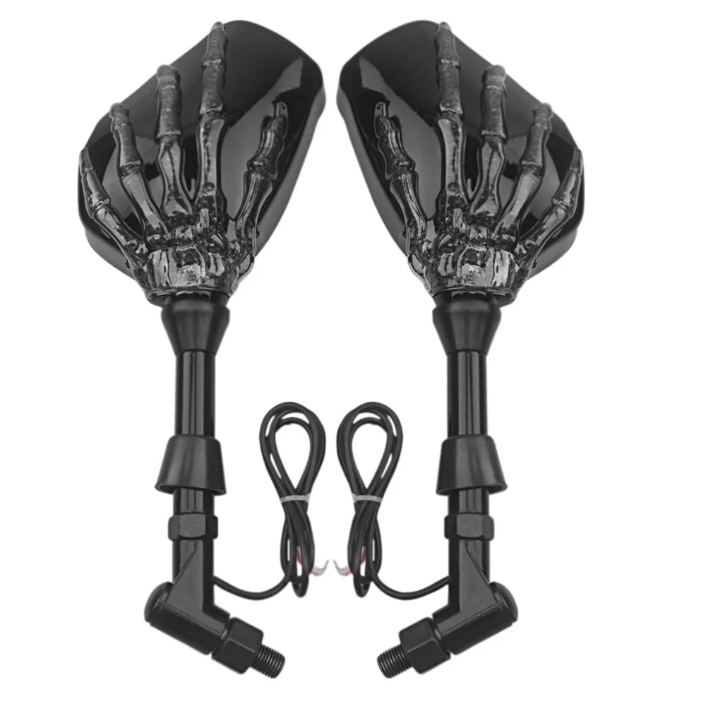 Illuminated Skeleton Claw Accent for a Rearview Mirror