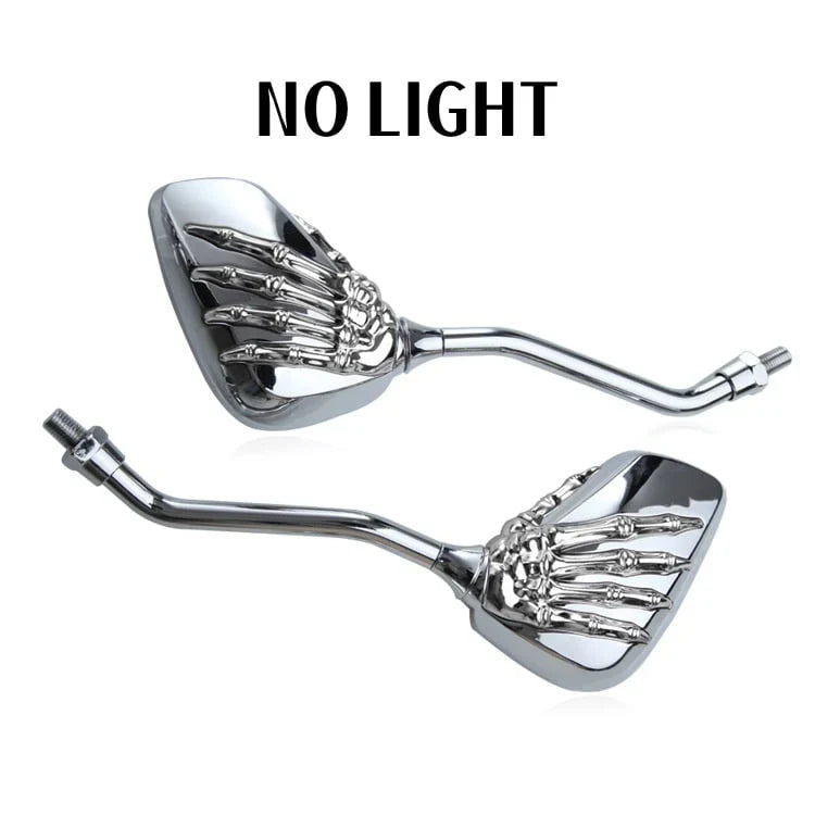 Illuminated Skeleton Claw Accent for a Rearview Mirror