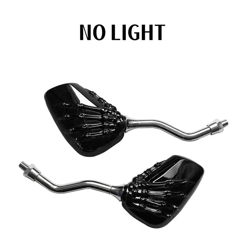 Illuminated Skeleton Claw Accent for a Rearview Mirror