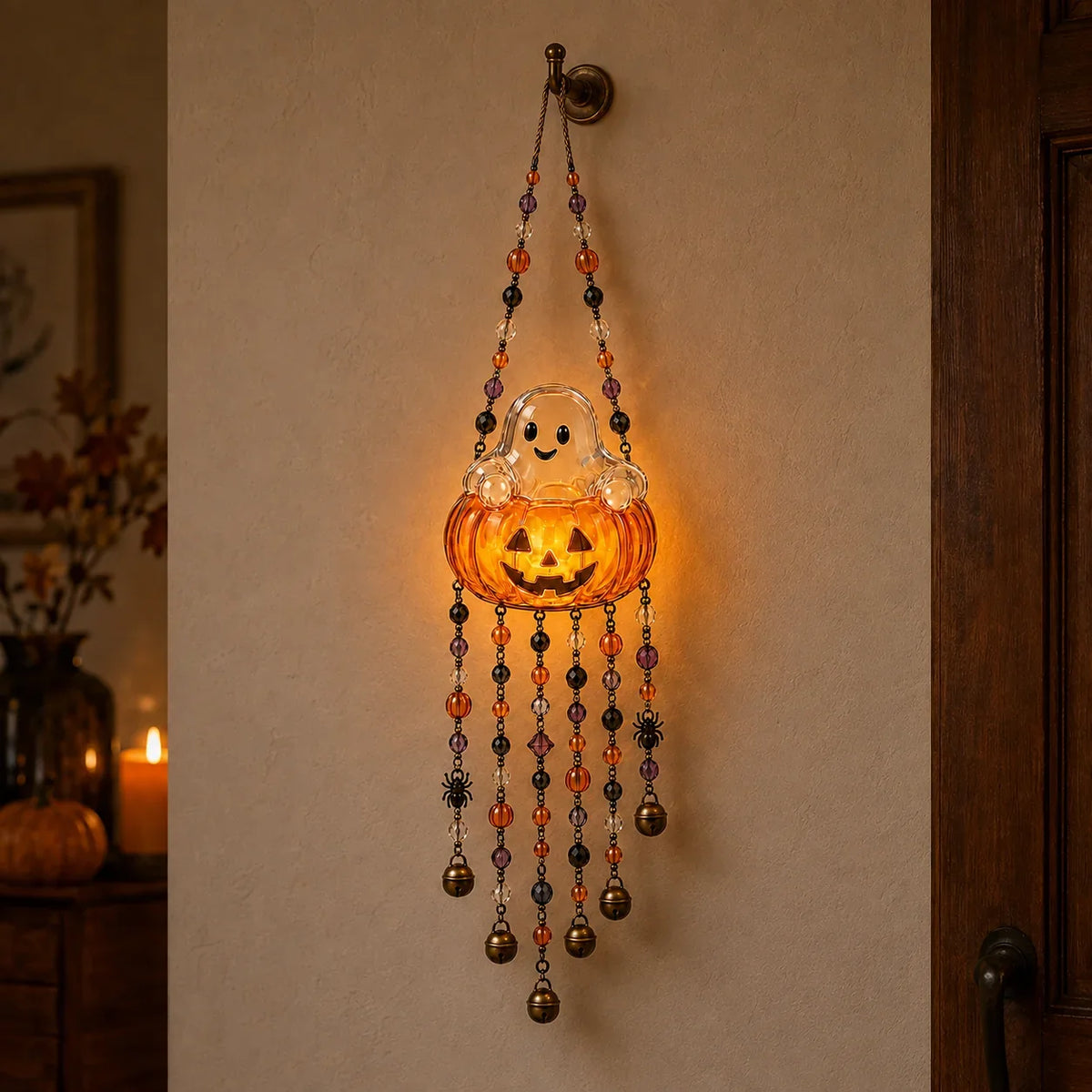 Glowing Beaded Halloween Chime for Hanging Displays