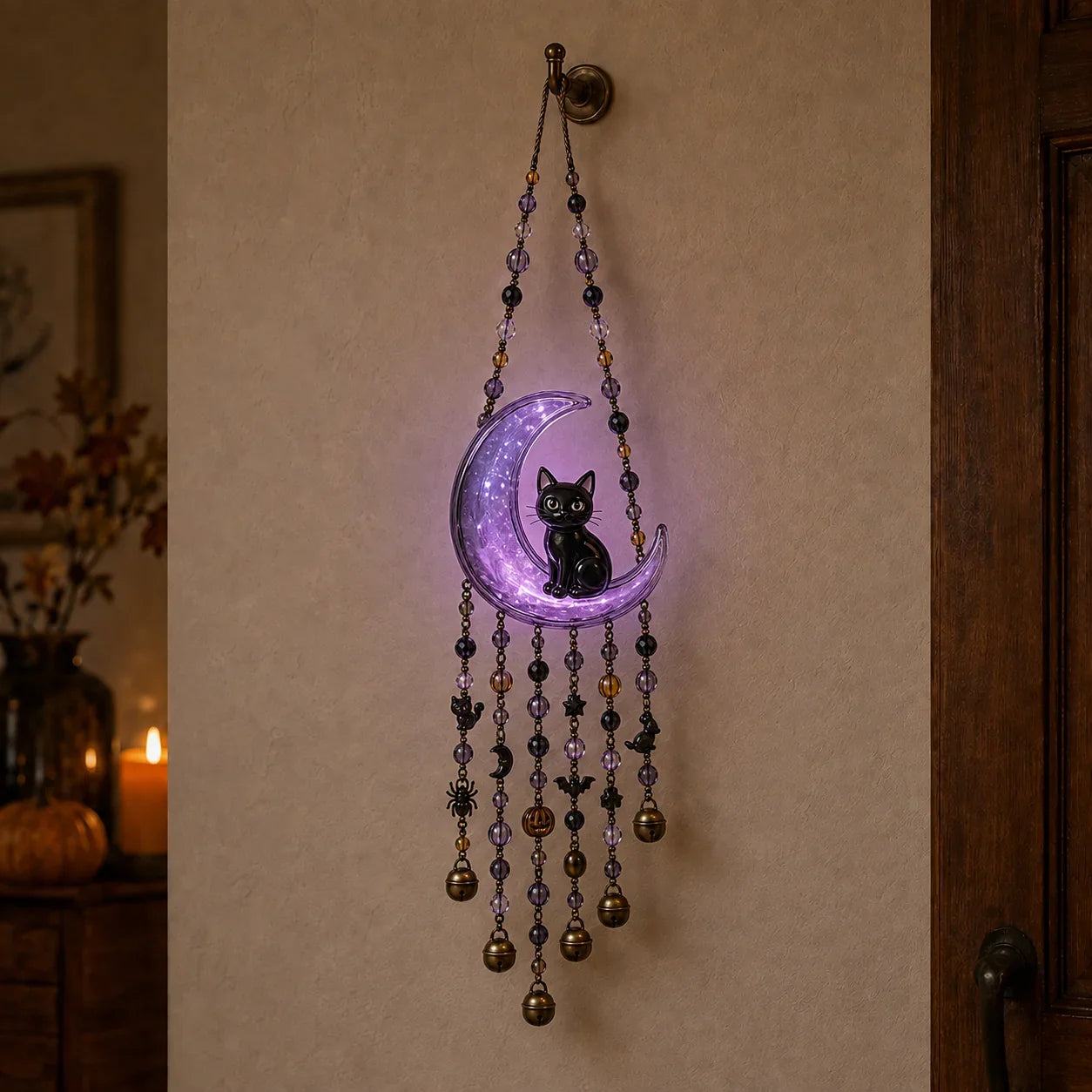 Glowing Beaded Halloween Chime for Hanging Displays