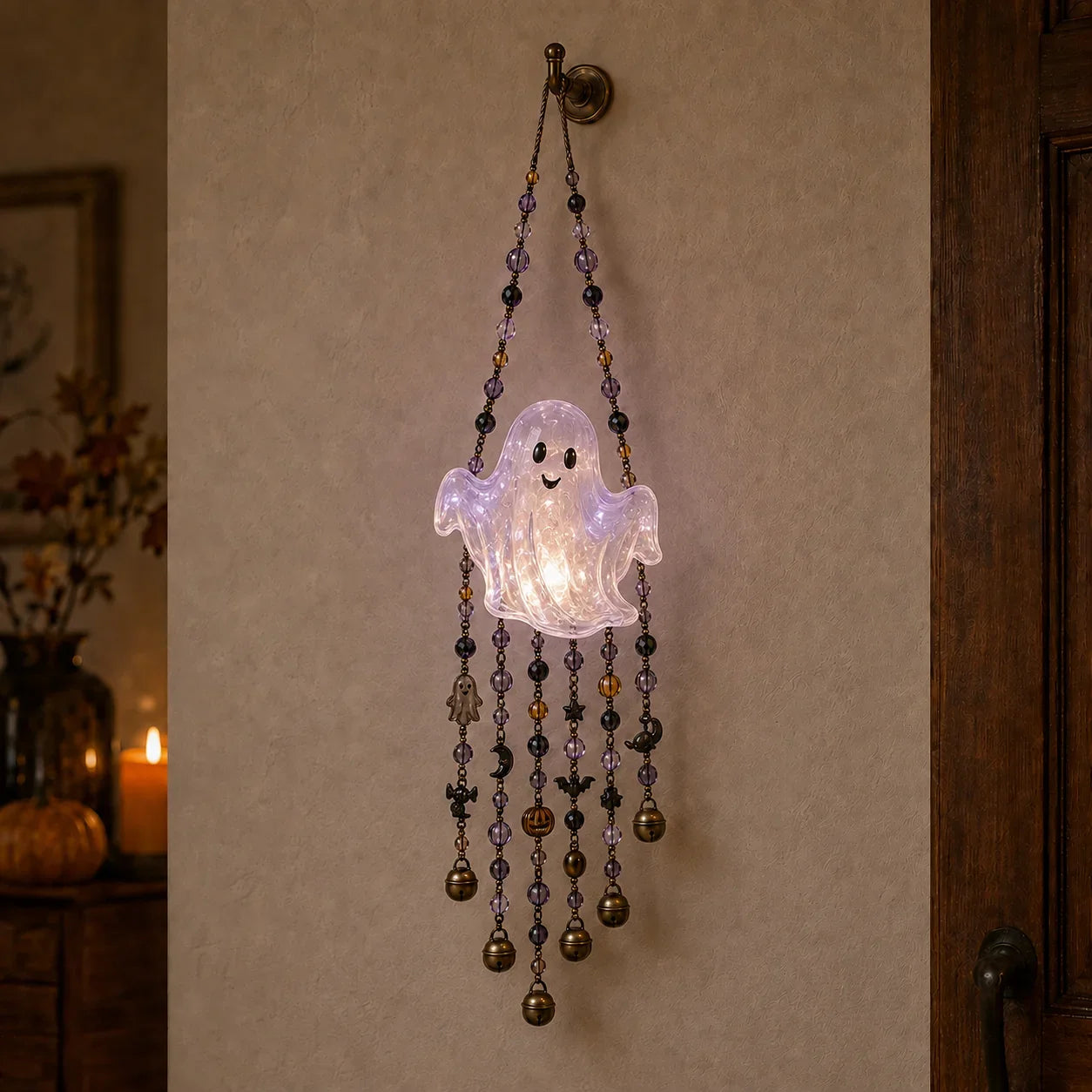 Glowing Beaded Halloween Chime for Hanging Displays