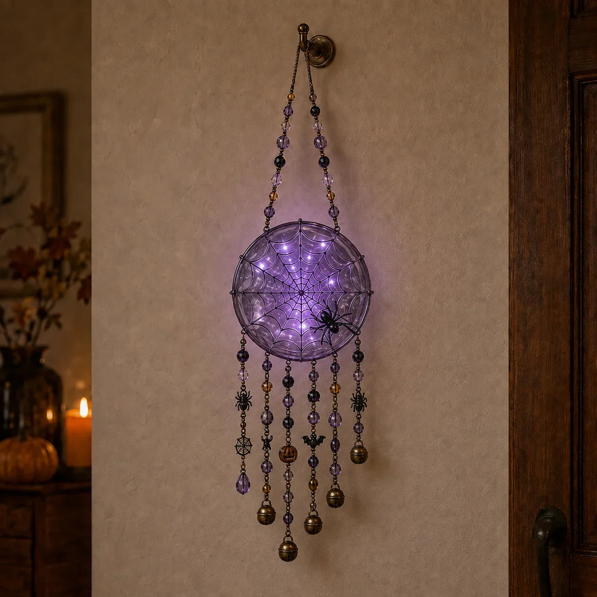 Glowing Beaded Halloween Chime for Hanging Displays