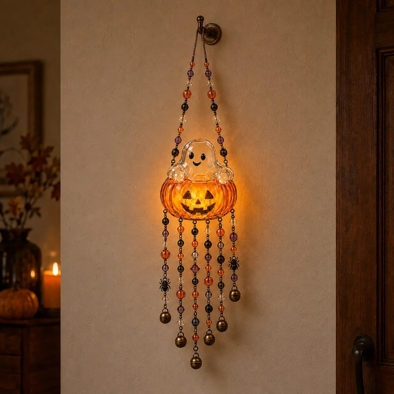Glowing Beaded Halloween Chime for Hanging Displays