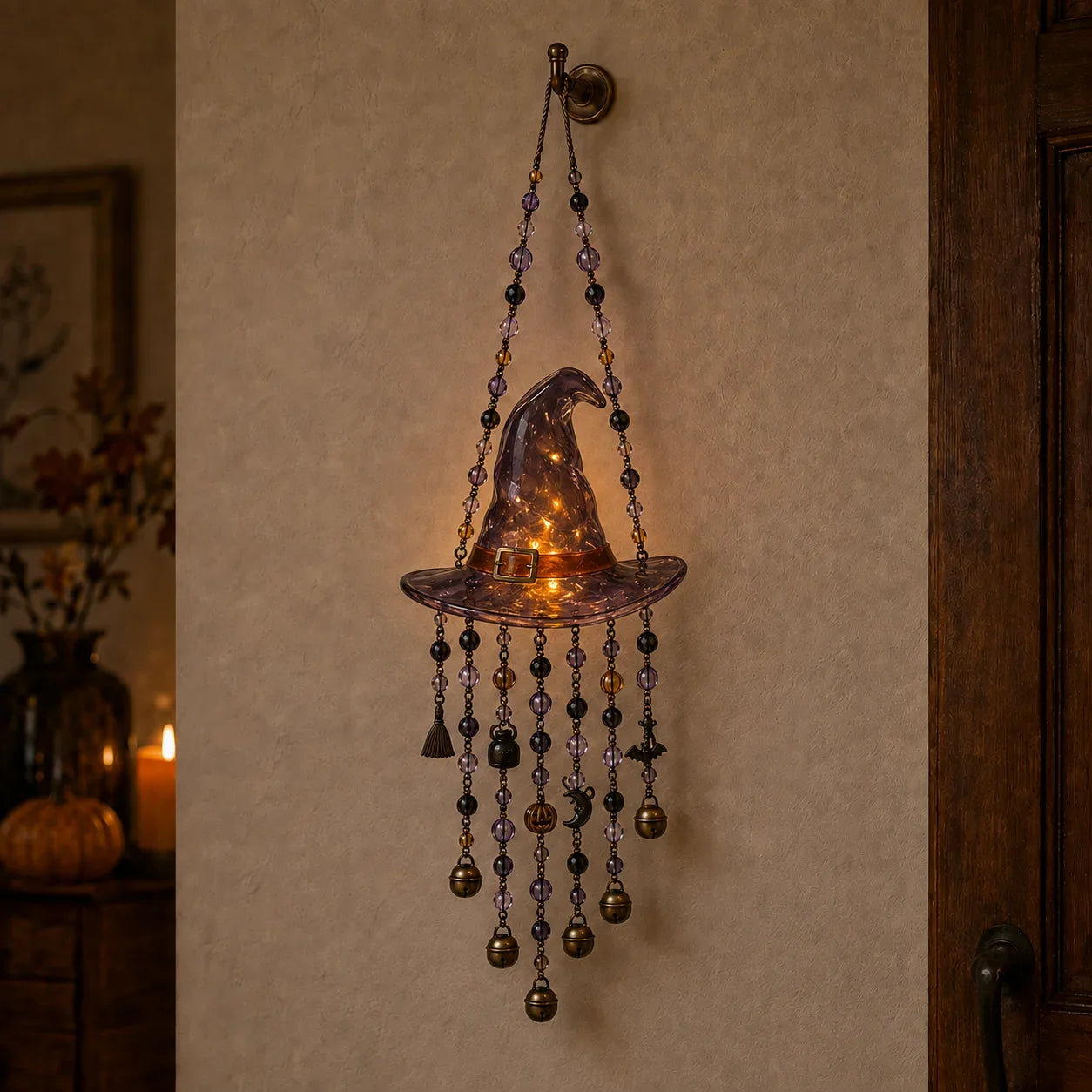Glowing Beaded Halloween Chime for Hanging Displays