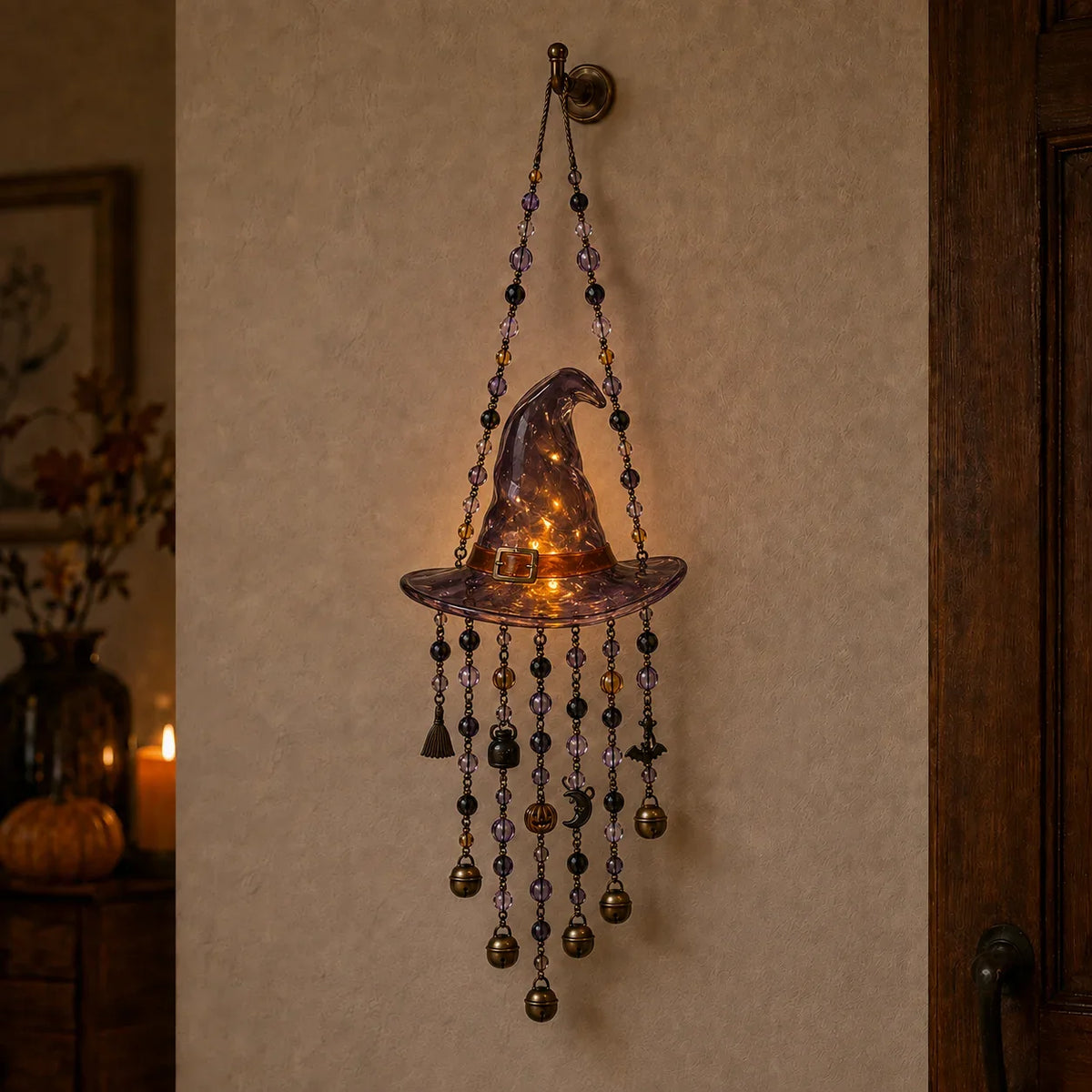 Glowing Beaded Halloween Chime for Hanging Displays