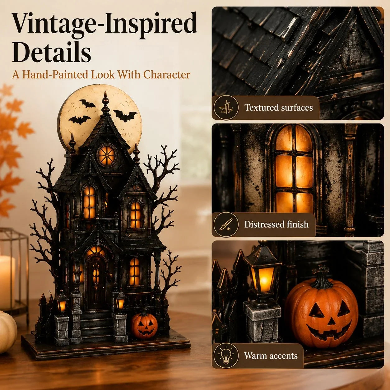 Decorative Lighted Haunted House & Character Figur – Lighted Halloween