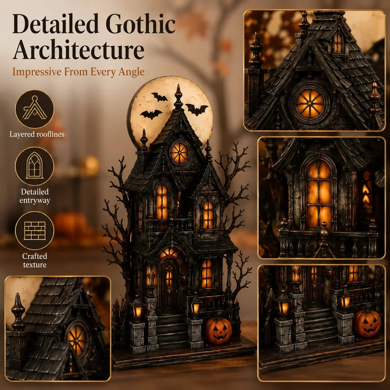 Decorative Lighted Haunted House & Character Figur – Lighted Halloween