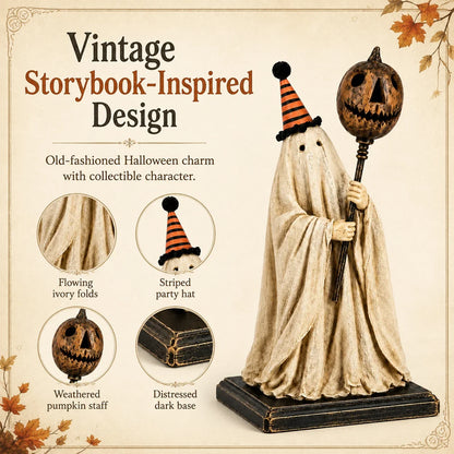 Decorative Summerween - Lighted Vintage Ghost Figurine with Glowing