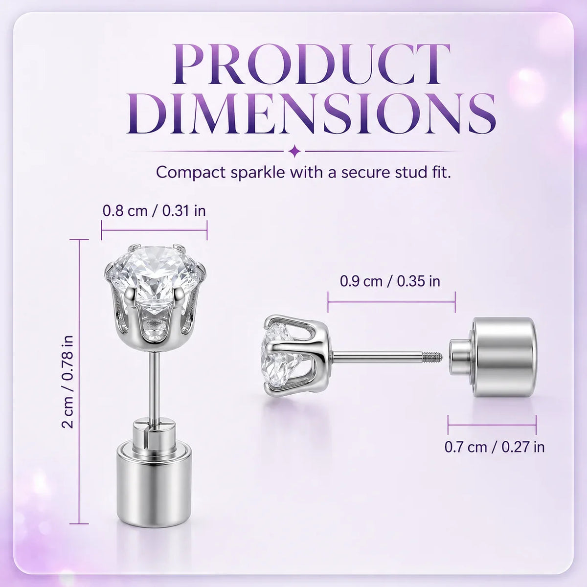 Decorative LED Light Up Crystal Stud Earrings – Colorful Glow, Unisex