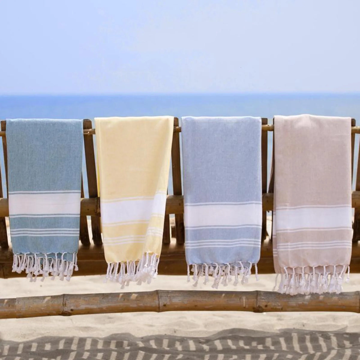 Lightweight Flat-Weave XL Beach Towel, 39 x 71-Inch Travel Size