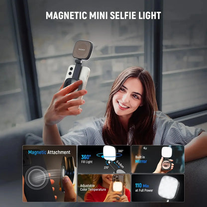 Decorative Magnetic Selfie Light for MagSafe iPhone – Foldable LED