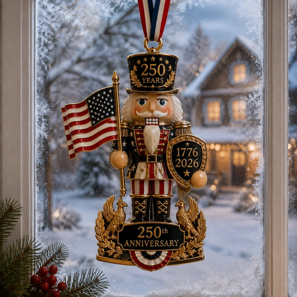 Purpose-Built America 250th Anniversary Nutcracker Ornament