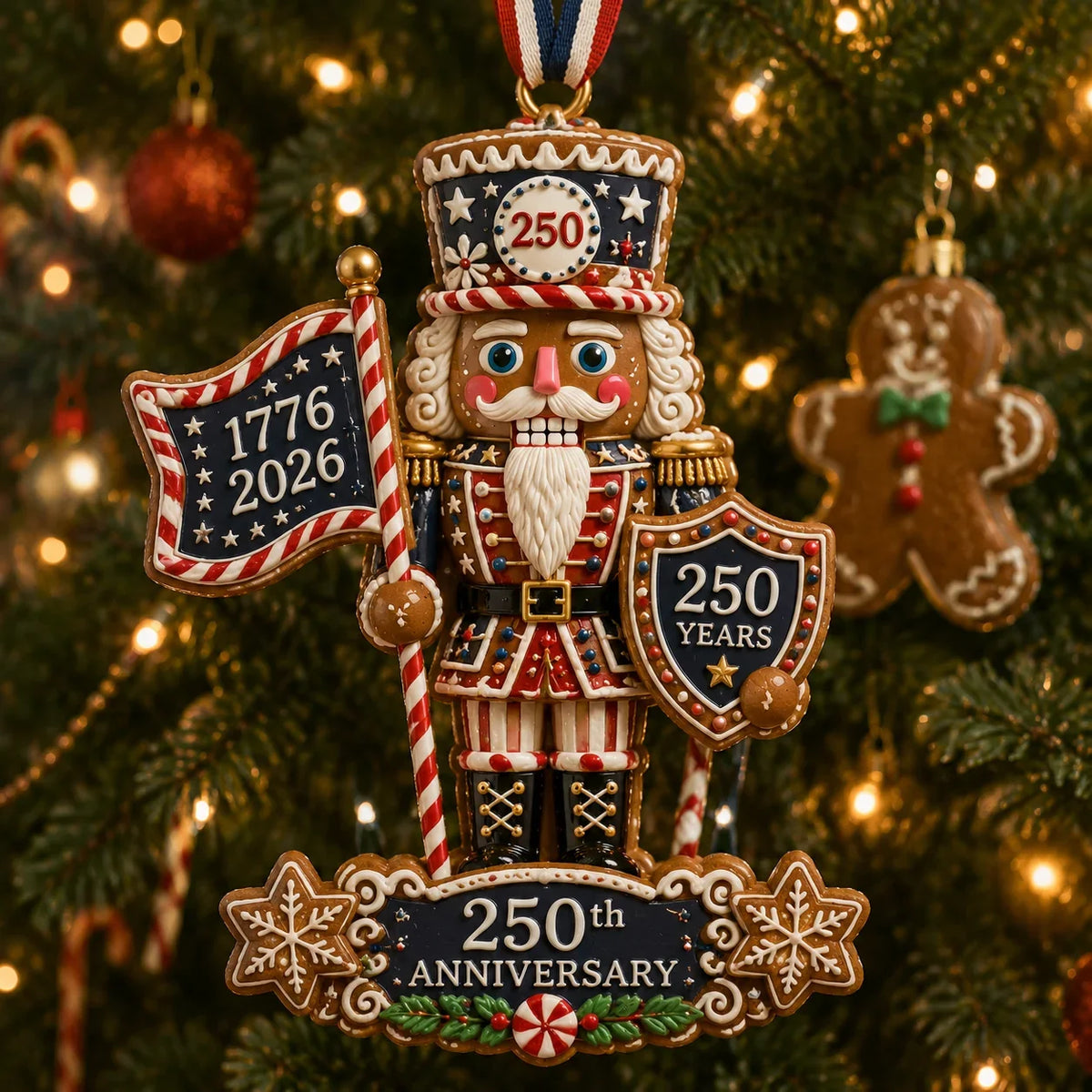 Purpose-Built America 250th Anniversary Nutcracker Ornament