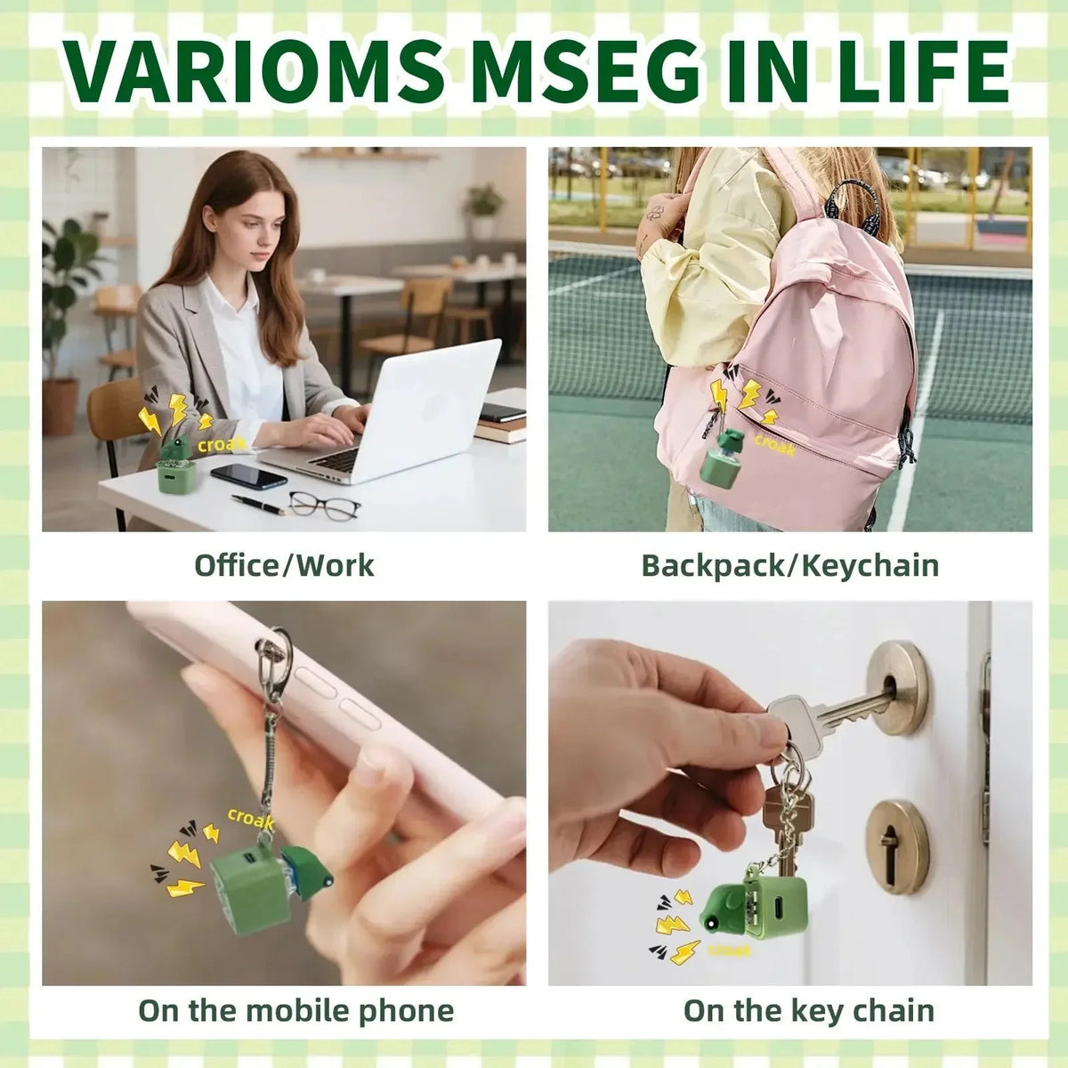 Rechargeable Frog, Lizard, and Coquí Sound-and-Light Keychain