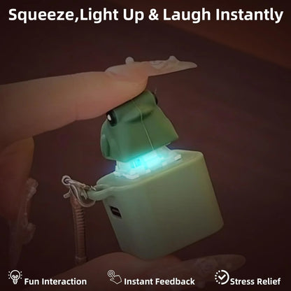 Rechargeable Frog, Lizard, and Coquí Sound-and-Light Keychain