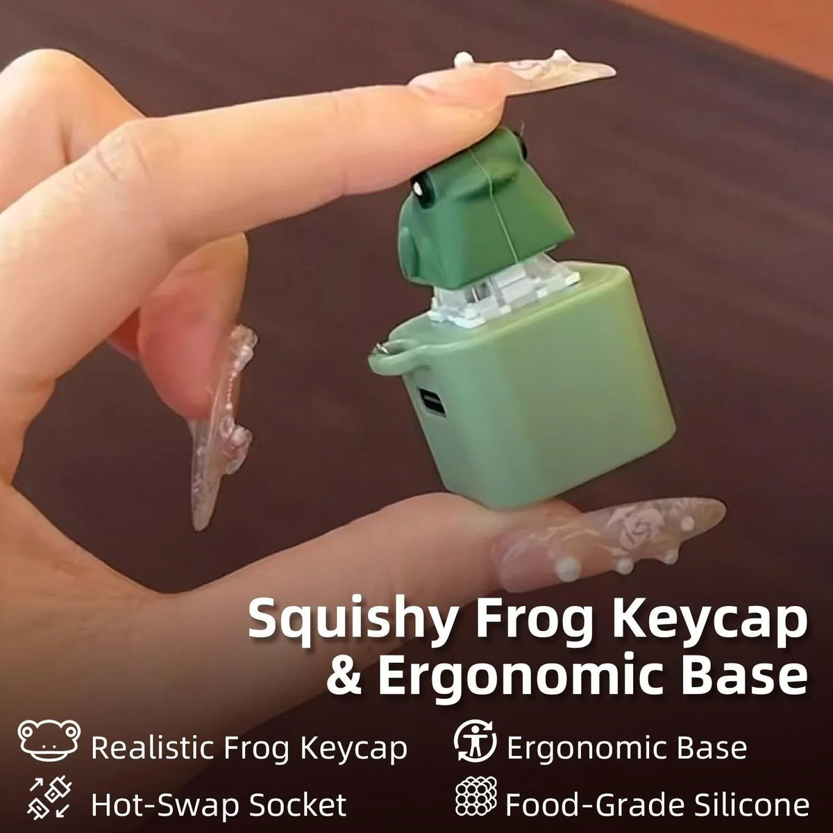 Rechargeable Frog, Lizard, and Coquí Sound-and-Light Keychain