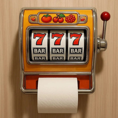 Space-Saving Slot Machine Toilet Roll Holder for Tidy Storage