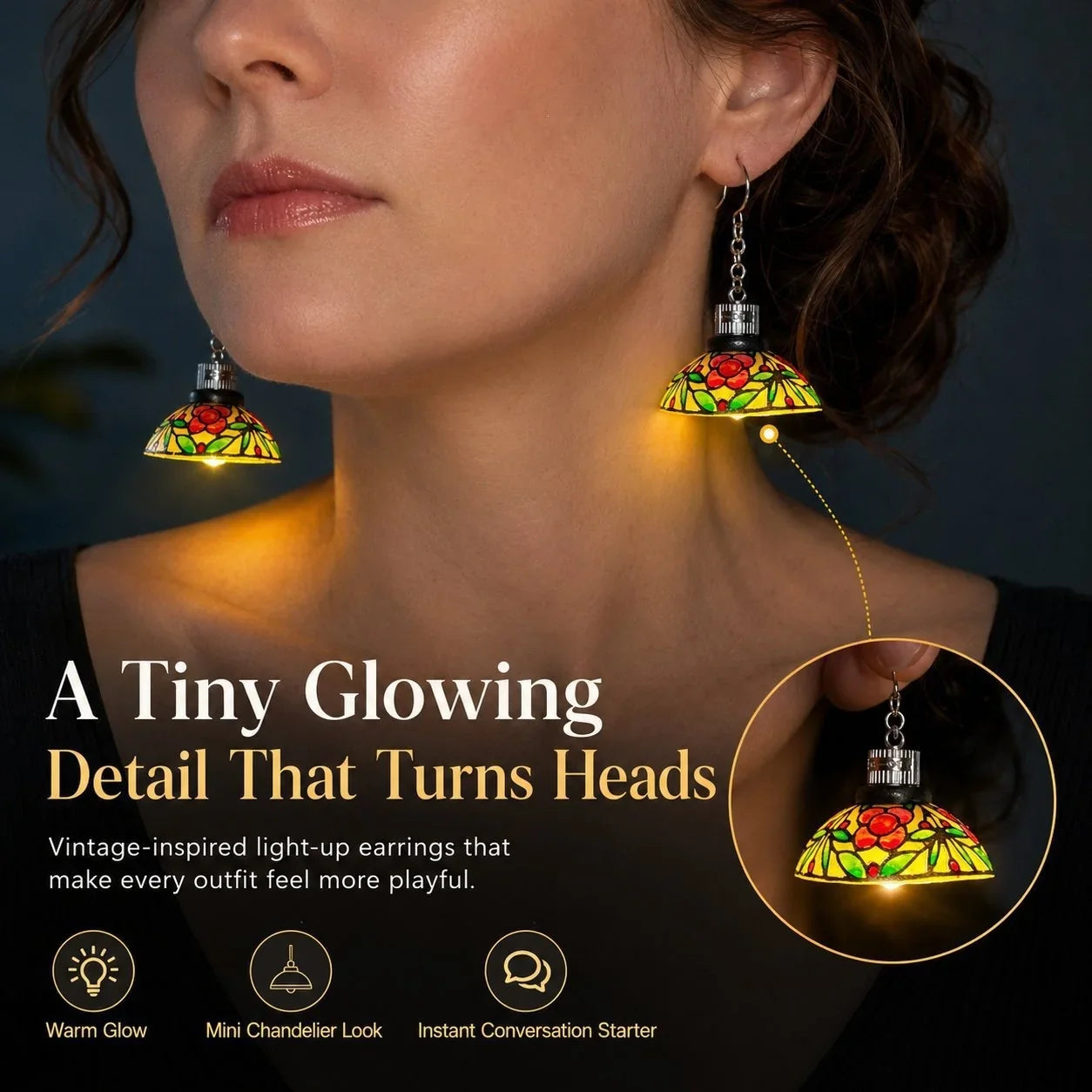 Decorative Whimsical Lamp Shade Earrings for Focused Lighting