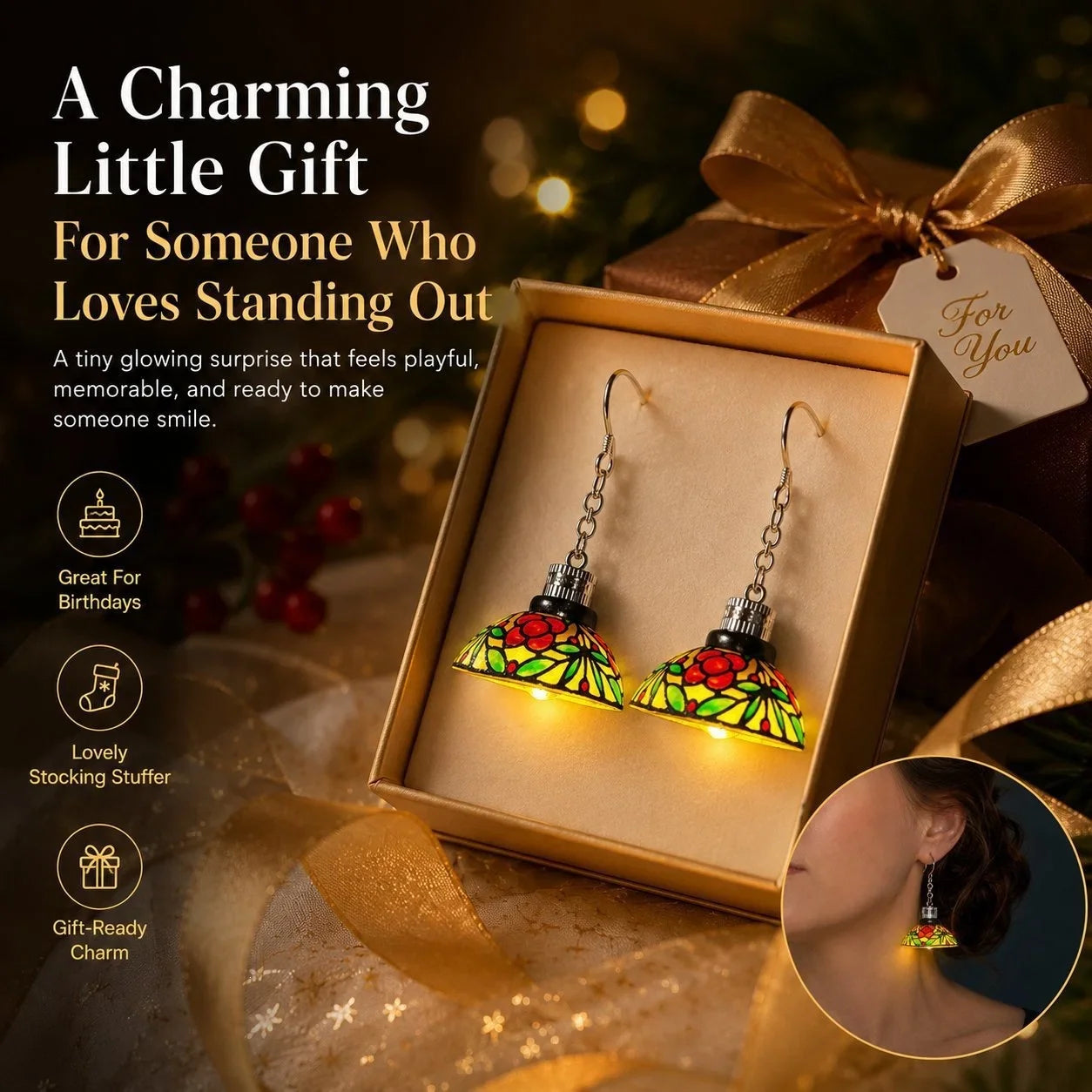 Decorative Whimsical Lamp Shade Earrings for Focused Lighting