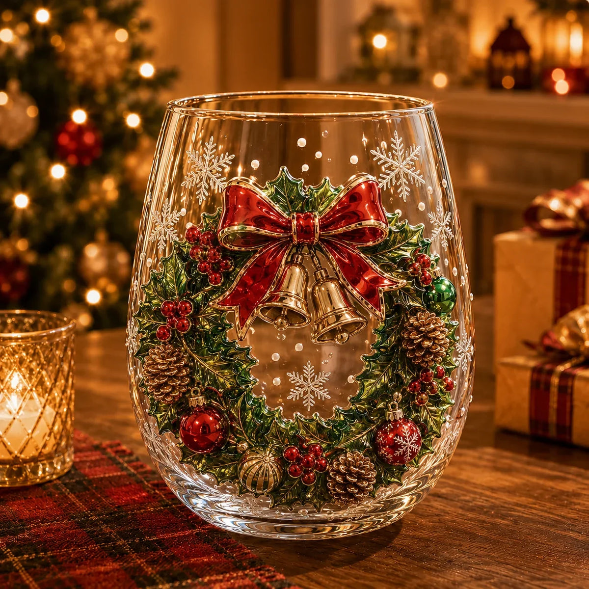 Purpose-Built Magical 3D Glass Cup Collection – Santa, Reindeer