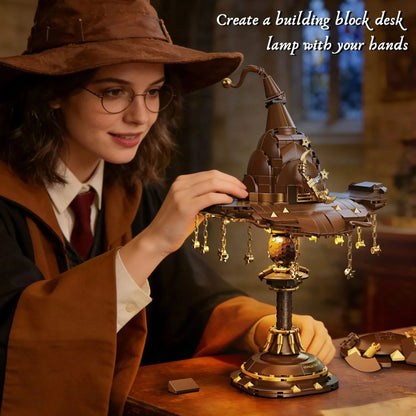 Decorative Magic Hat Building Blocks Desk Lamp for Focused Lighting