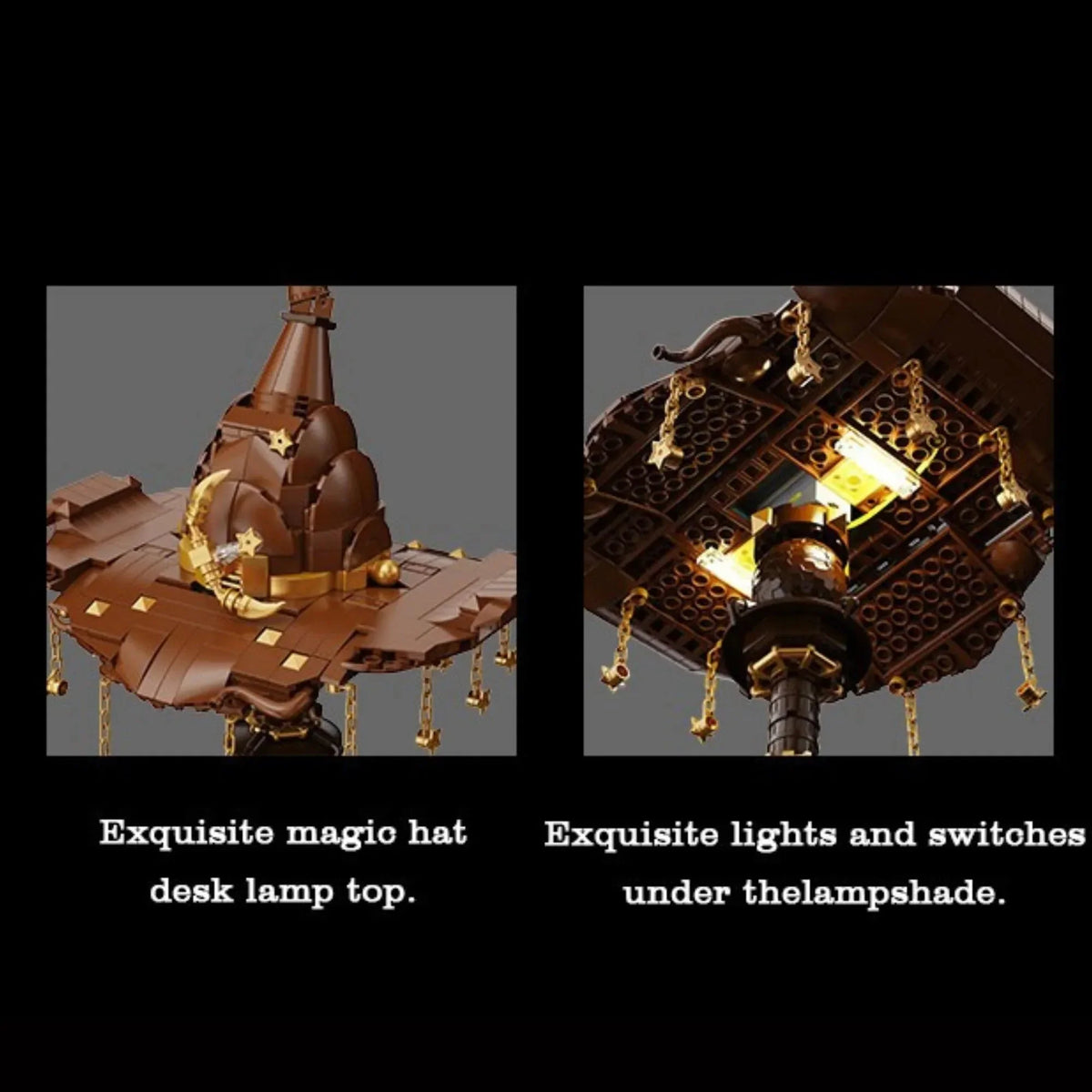 Decorative Magic Hat Building Blocks Desk Lamp for Focused Lighting