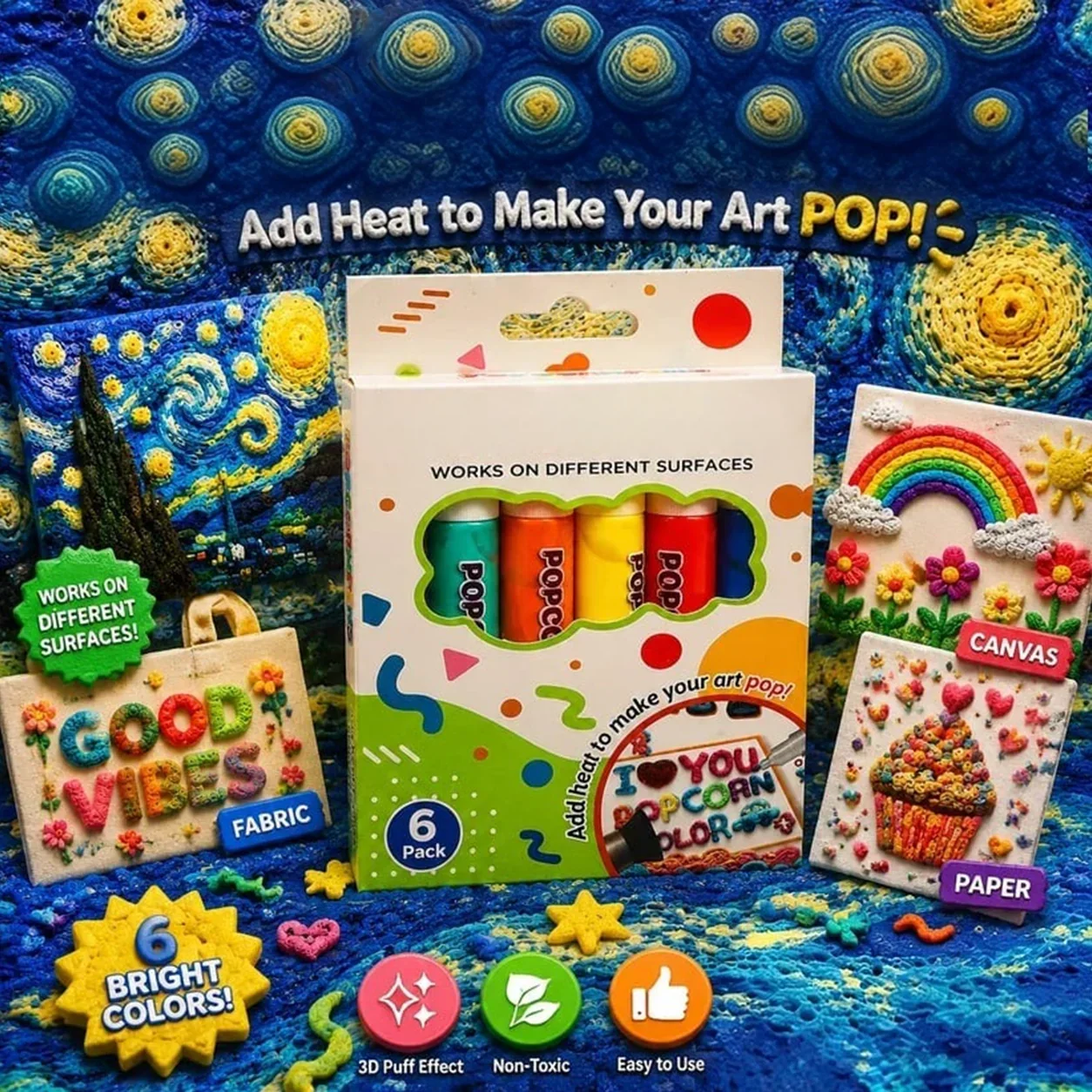 Practical Magic Pen – Draw 3D with one stroke DIY Bubble Popcorn