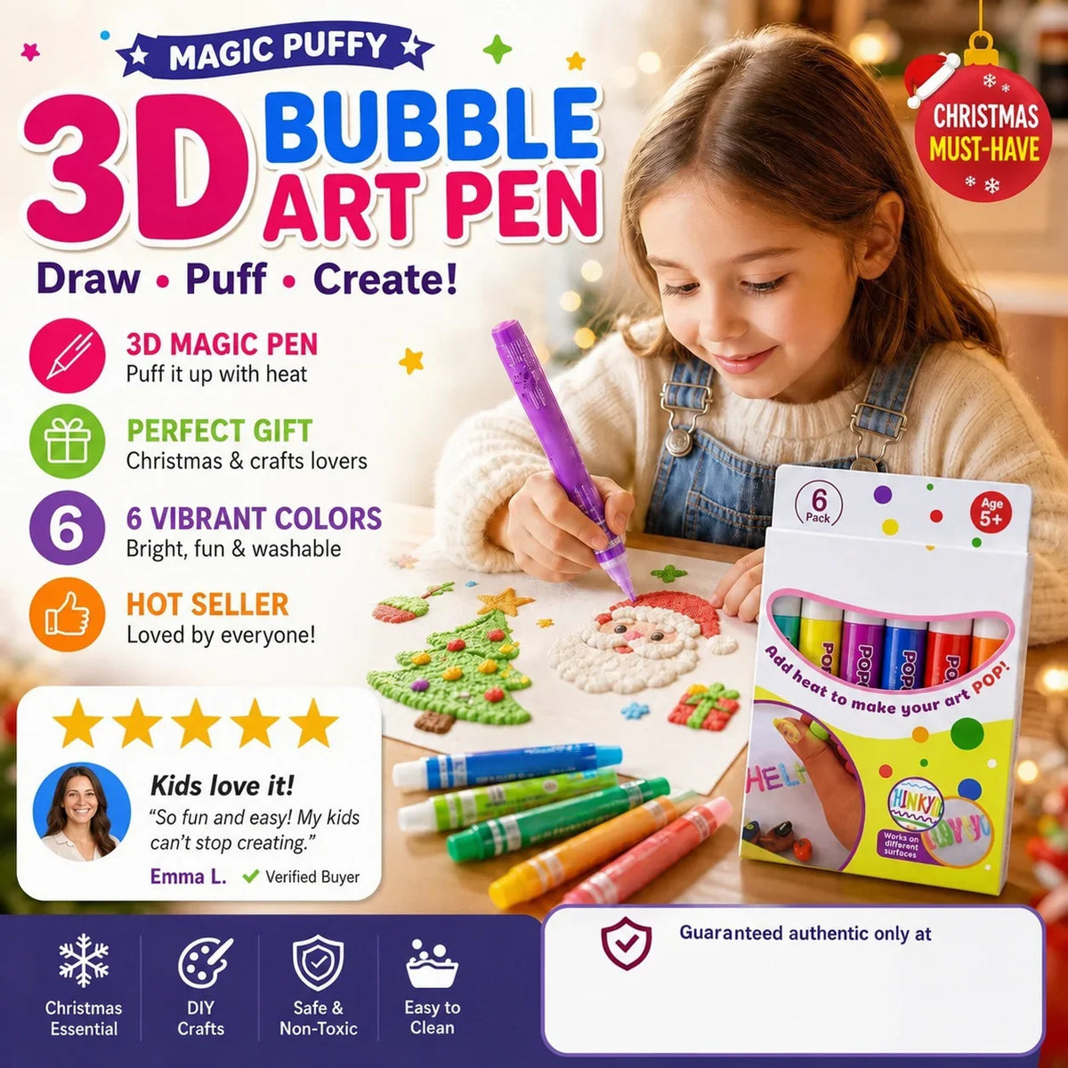 Practical Magic Pen – Draw 3D with one stroke DIY Bubble Popcorn