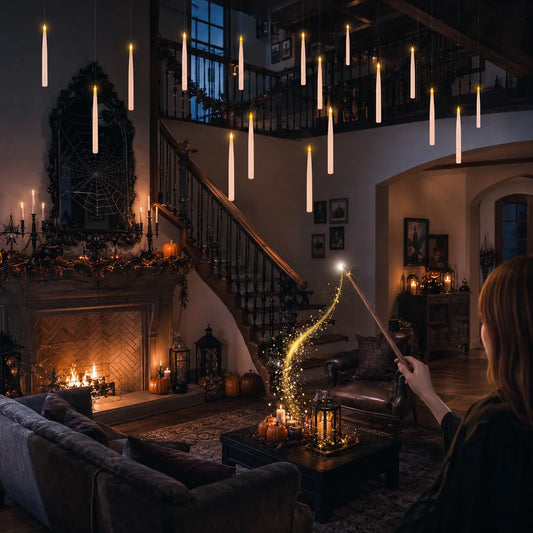 Remote Wand-Activated LED Candles with a Flickering Glow