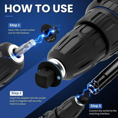 4-Piece Low-Profile Magnetic CR-MO Impact Socket Adapter Kit