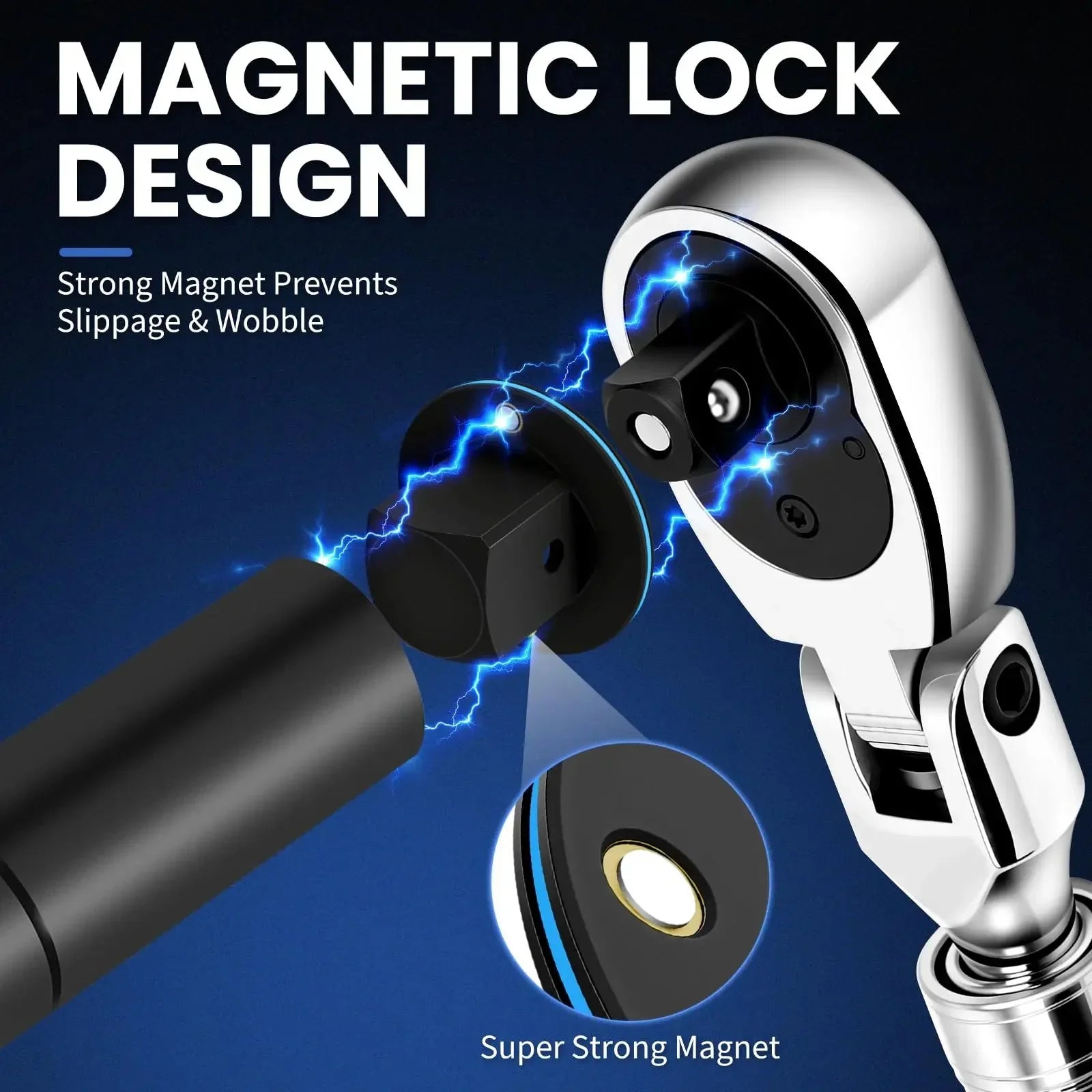 4-Piece Low-Profile Magnetic CR-MO Impact Socket Adapter Kit