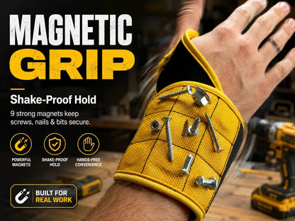 Workshop-Ready Magnetic Tool Wristband – Hands- Hardware