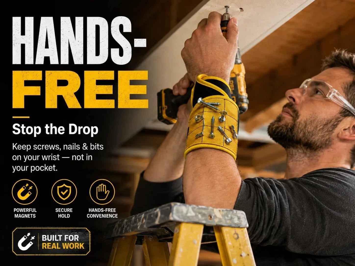 Workshop-Ready Magnetic Tool Wristband – Hands- Hardware