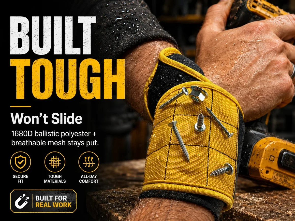 Workshop-Ready Magnetic Tool Wristband – Hands- Hardware