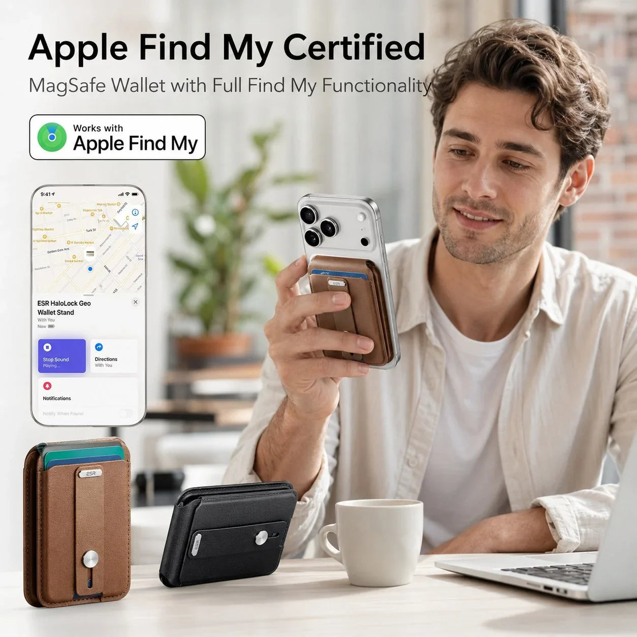 Pet-Friendly Smart Magnetic Phone Wallet with Stand & Location